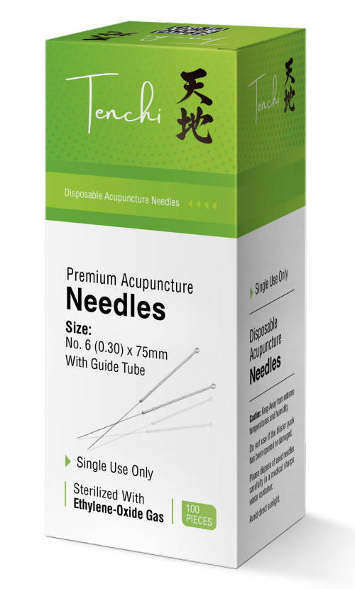 Tenchi Premium Acupuncture Needles 0.30mm Gauge 8 Chinese 30