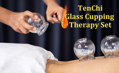 Tenchi Glass Cupping Therapy Set — 12 Cup Kit (Sizes 3‑5)