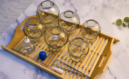Tenchi Glass Cupping Therapy Set — 12 Cup Kit (Sizes 3‑5)
