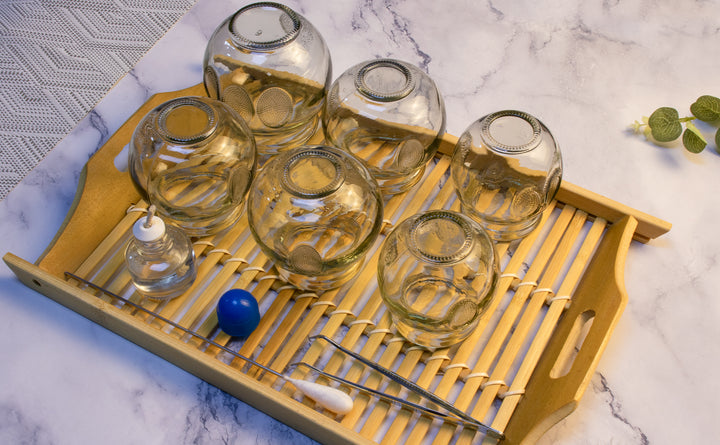 Tenchi Glass Cupping Therapy Set — 12 Cup Kit (Sizes 3‑5)