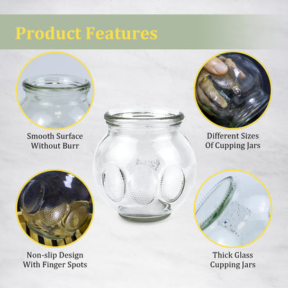 Tenchi Glass Cupping Therapy Set — 12 Cup Kit (Sizes 3‑5)