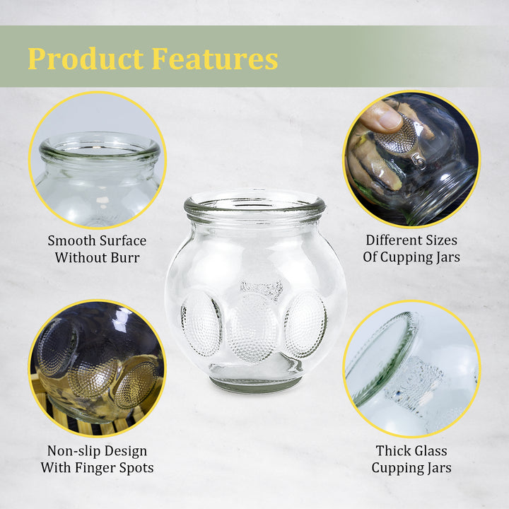 Tenchi Glass Cupping Therapy Set — 12 Cup Kit (Sizes 3‑5)