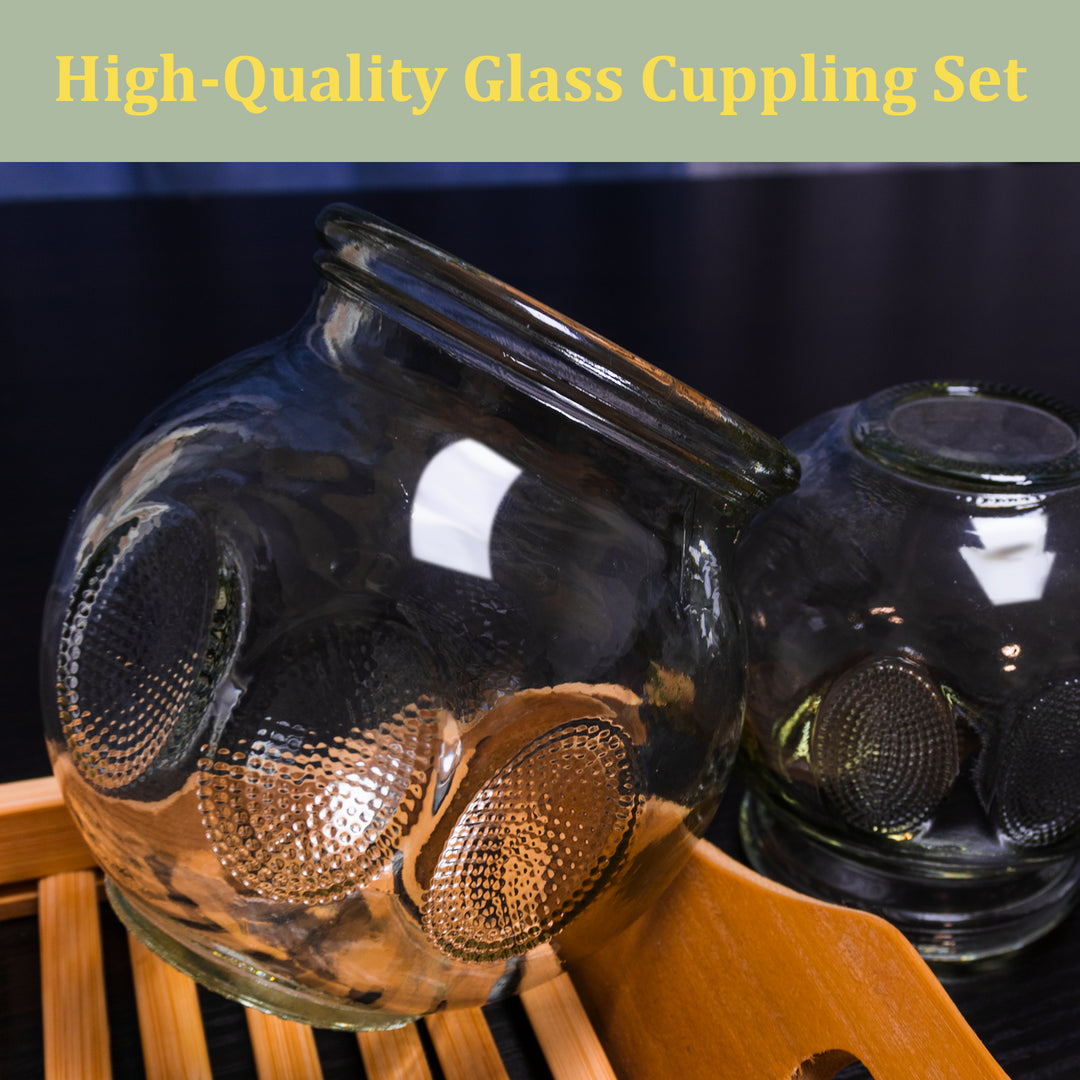 Tenchi Glass Cupping Therapy Set — 12 Cup Kit (Sizes 3‑5)