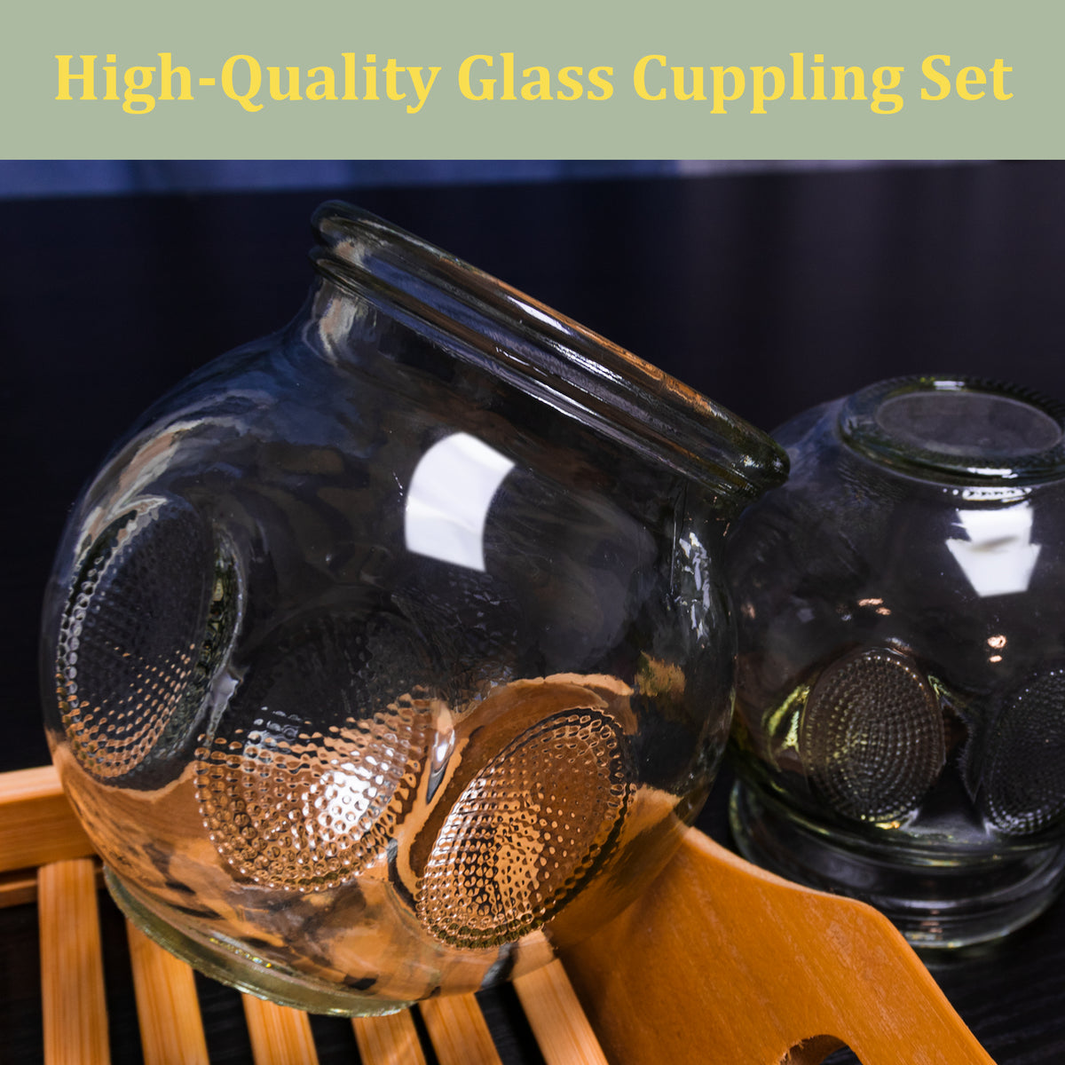 Tenchi Glass Cupping Therapy Set — 12 Cup Kit (Sizes 3‑5)