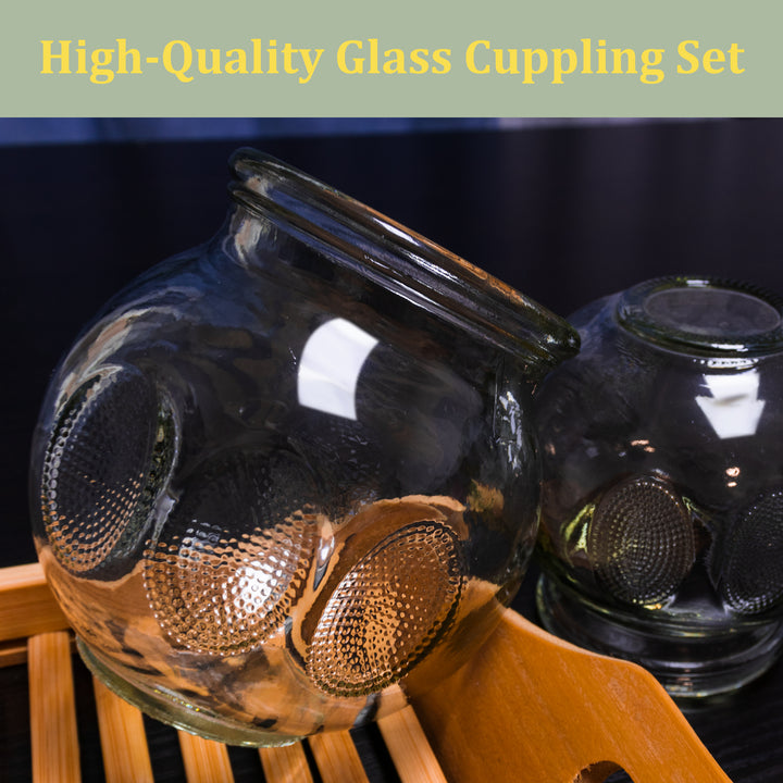 Tenchi Glass Cupping Therapy Set — 12 Cup Kit (Sizes 3‑5)