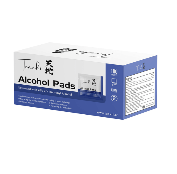 Ten-Chi Sterile Alcohol Prep Pads — 70% Isopropyl (100/box)