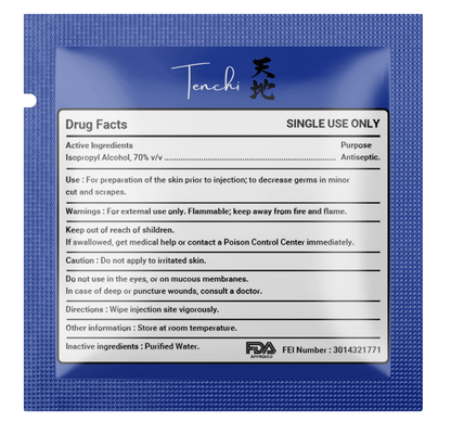 Ten-Chi Sterile Alcohol Prep Pads — 70% Isopropyl (100/box)